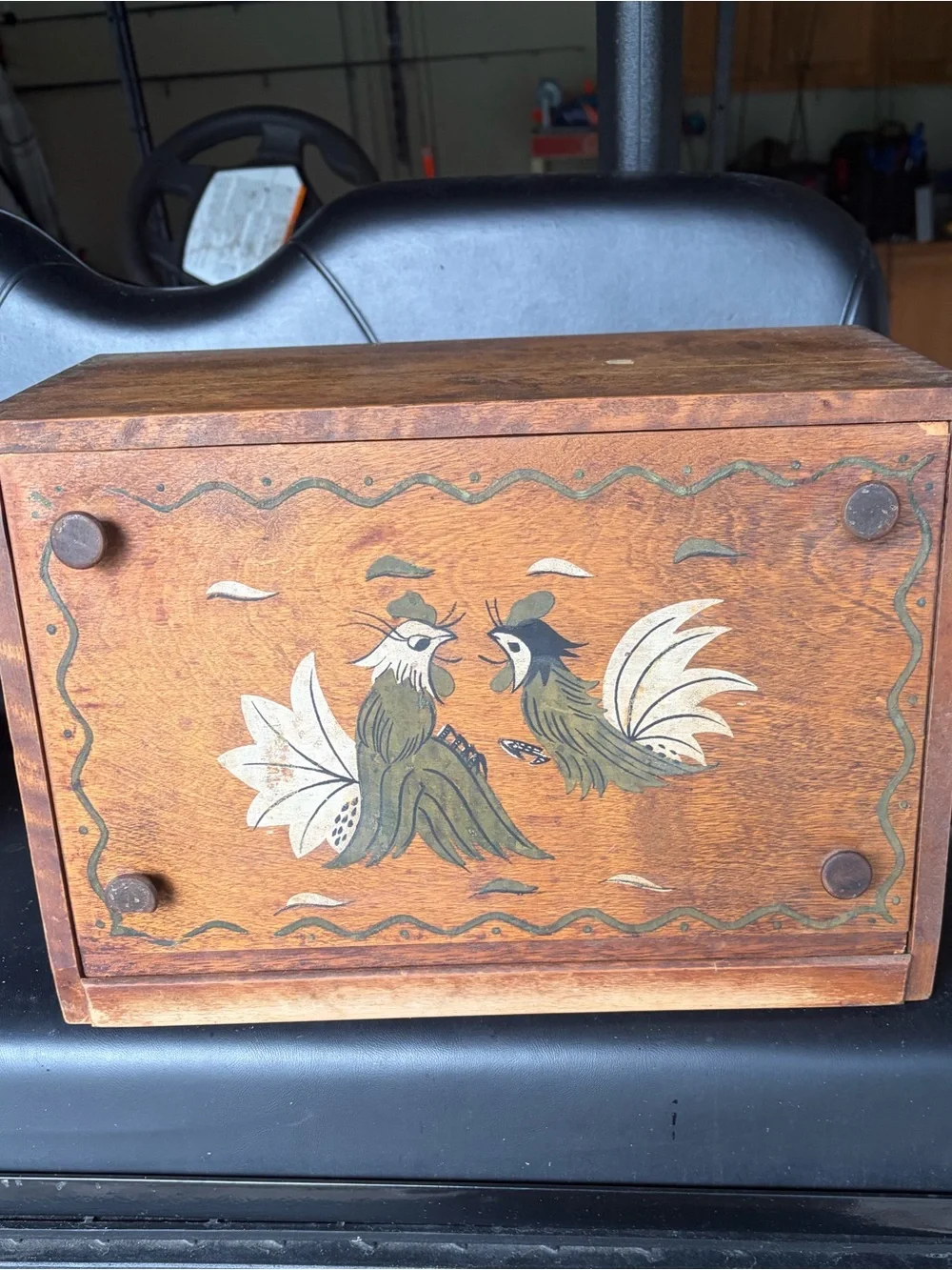 Vintage Rooster Breadbox